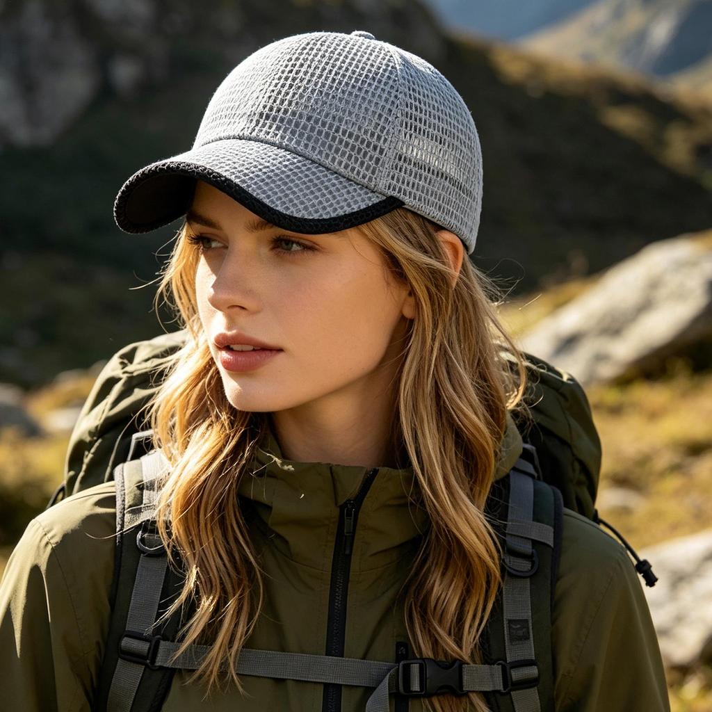 Quick Dry Trucker Baseball Cap Sun Protection Running Cap for Men Women Outdoor Hiking Backpacking Walking Travel
