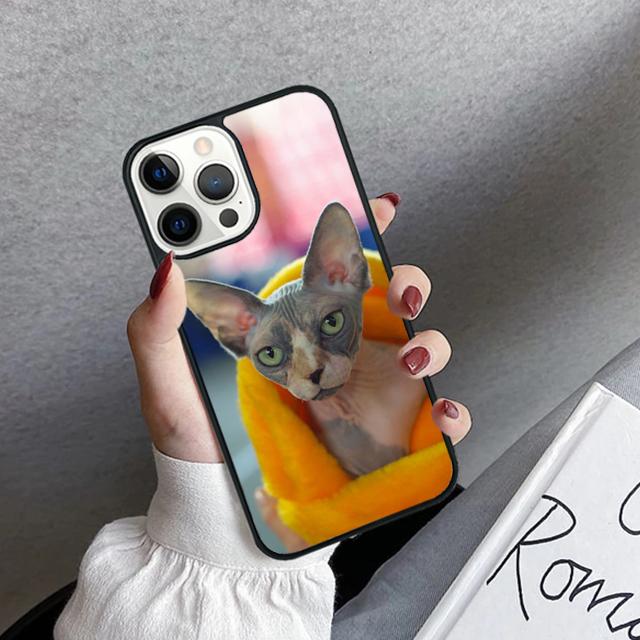 Custodia Cover per Telefono Gatto Sphynx per iPhone 17 Air 16 15 14 plus 11 12 13 pro max coque Shell Fundas