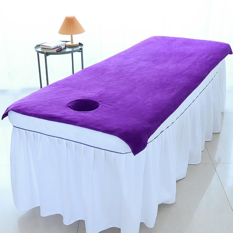 Custom Logo Beauty Salon Massage Bedspread with Face Hole