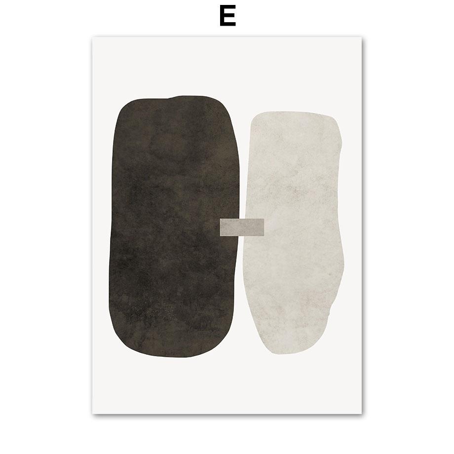 Abstract Line Leaf Flower Beige Black Botanical Wall Art Canvas Painting Posters And Prints Wall Pictures For Living Room Decor