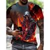 Trendy 3D Skull Printed T Shirt Man Luxury T-Shirt Summer Short Sleeve Clothing Punk Men's T-Shirts Round Neck Tops Men Clothes