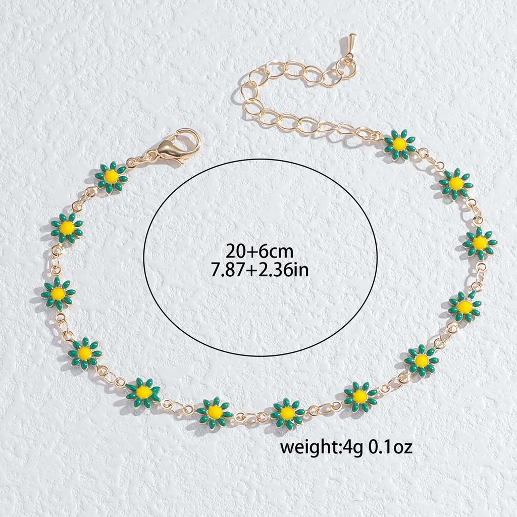 Personalized colorful butterfly ankle chain, summer seaside vacation temperament, foot decoration, beach essential ankle chain