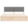 Bed Frame with Upholstered Headboard Light Grey 180 x 200 cm