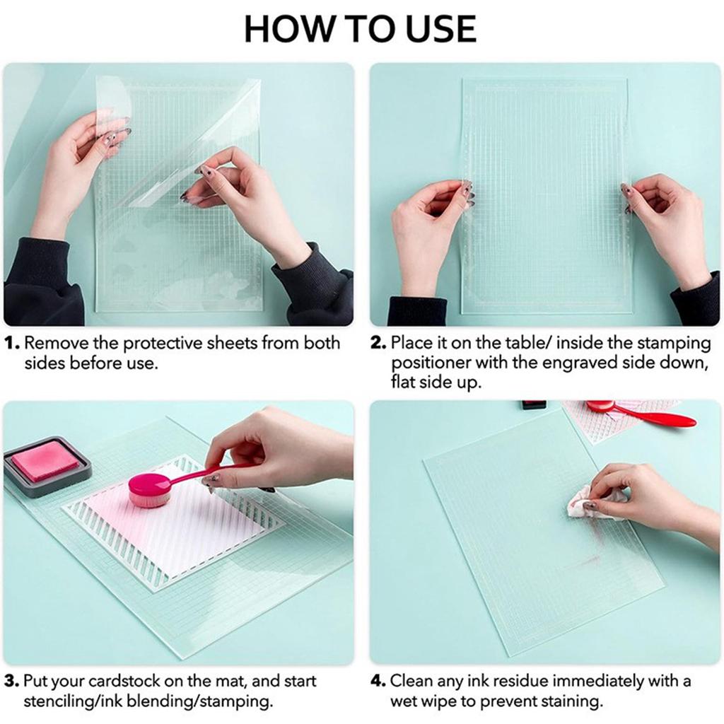 Fixed Pad Can Be Reused As A Multi-purpose DIY Handmade Template Stamping Tool And - Pad.