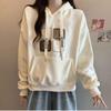 Plus Size Hooded Sweatshirt for Women - Thick, Slimming, Autumn/Winter Print Design, Long Sleeve, Korean Style Jacket.