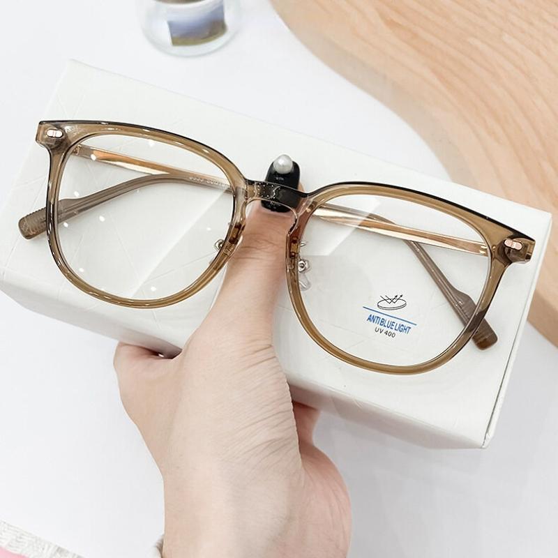 Transparente Brille Damen Myopiebrille Titanlegierung Herren Blaulichtfilter Computerbrille -0,5 -0,75 -1,0 -1,25 -1,5 -6,0