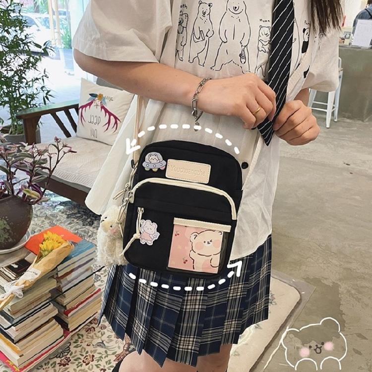 Cute and Practical Crossbody Bag Japanese Aesthetic Durable Nylon Shoulder Bags