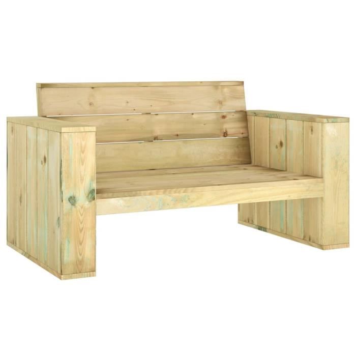 VidaXL Banc de jardin 139 cm Bois de pin imprégné