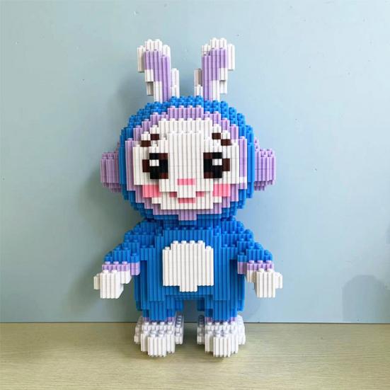 

Набор мультяшных строительных блоков, милая модель кролика, сделай сам, сборка, взаимодействие родителей и детей, развлекательная головоломка