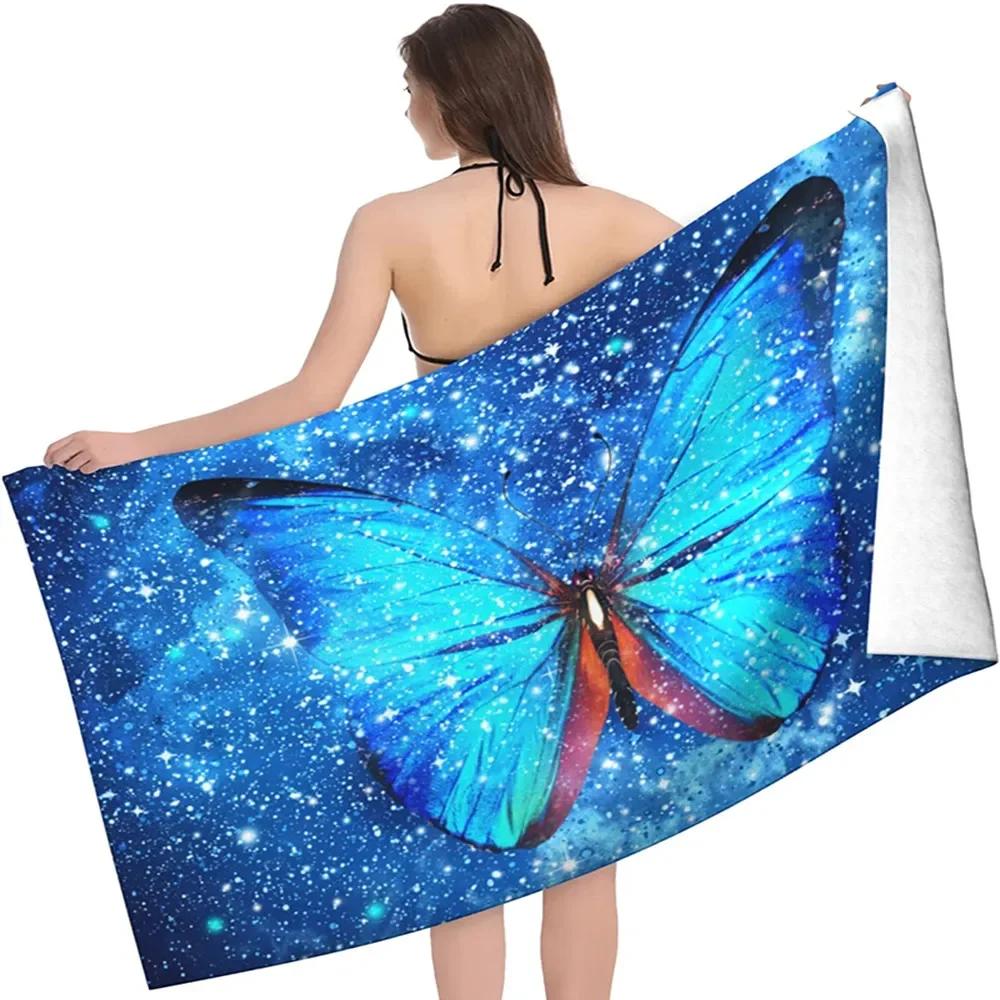 Butterfly Beach Towel Microfiber Quick Dry Sand Proof Soft Bath Pool Travel Camping Home Decor Picnic For Women Men Kids Gifts