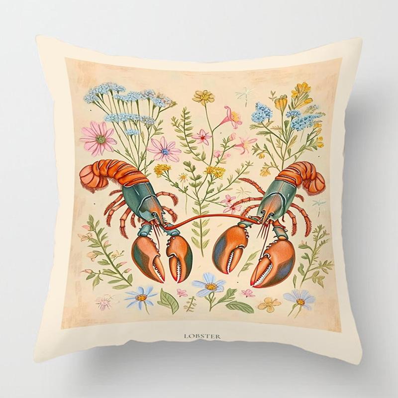 Marine Life Theme Pillow Case Home Living Room Sofa Decorative Cushion Cover 45X 5Cm 50X 50Cm Machine Washable Beach Style