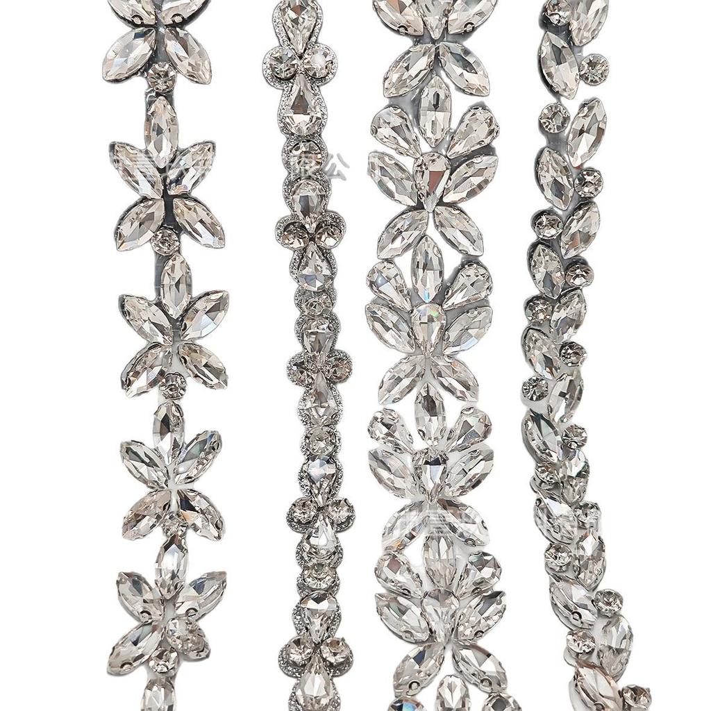 Marquis Rhinestone Hotfix Glue Chain for DIY Shoes, Bags, Belts, Collars, Clothing & Jewelry Accessories