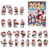 Weihnachts-Adventskalender 2026, Schneemann 24-Tage-Countdown-Box mit Acryl-Aufhänger für Mädchen Jungen Anhänger, Festlicher Baumschmuck, Feiertagsgeschenk Kinder