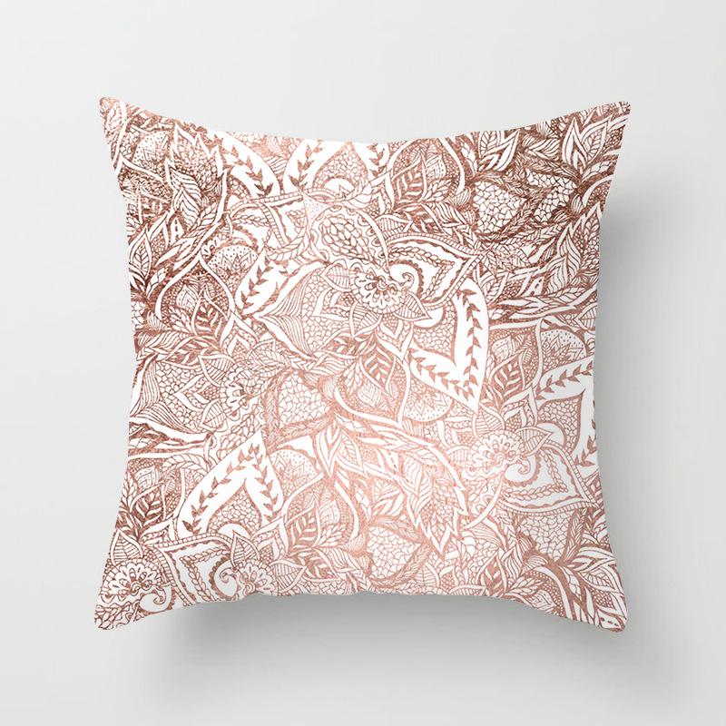 Car Cushion Cover Geometric Gold Print Sofa Square Pillow Cover Cushion Cover Home Furnishings