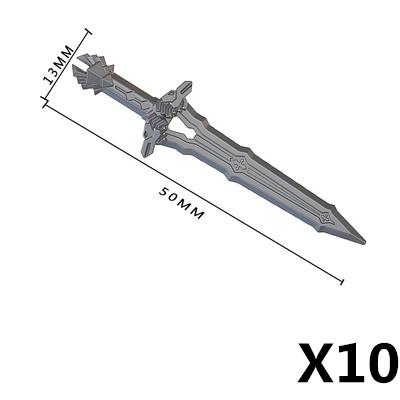 MOC Mattoncini Militari Figura Medievale Soldato Accessori Arma Spada Ascia Coltello Pugnale Martello Giocattolo Mini Mattoncino Regalo R027