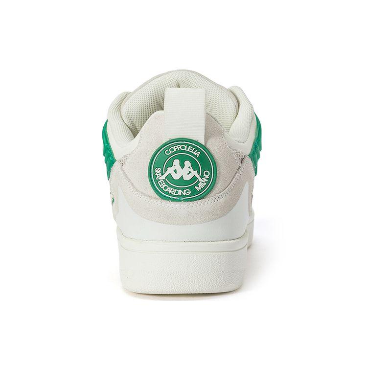 Kappa Trendy Deconstructed Bread Shoes Non-Slip Wear-Resistant Low-Top Skate Shoes Unisex sneakers White Green K0CY5CS21D-0106B