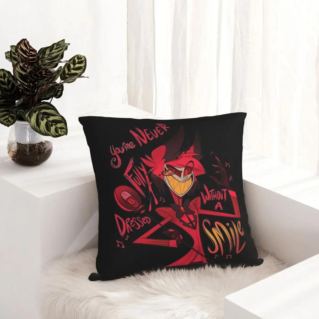 Hazbins Hotels Lucifer Alastor Pillowcase Printing Polyester Cushion Cover Decorative Pillow Case Cover Home Wholesale 40X40cm