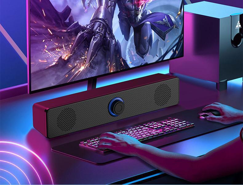 Compact Dual-Speaker Desktop & Laptop Wired Bluetooth Speakers with Subwoofer