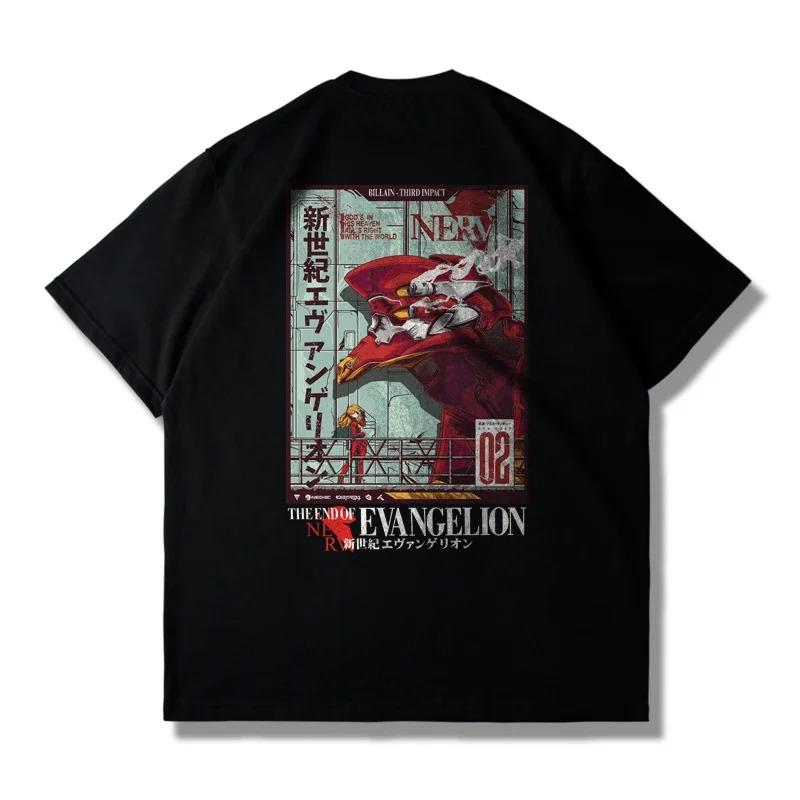 Classic Anime EVA New Century Evangelion Manga Graphic Print T-shirt Men Women Streetwear Harajuku Y2K Fashion Casual Oversized Top Summer New Tee