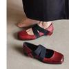 Fashion French Vintage Women's 2025 New Lace-Up Square Toe Block Heel Mary Jane Single