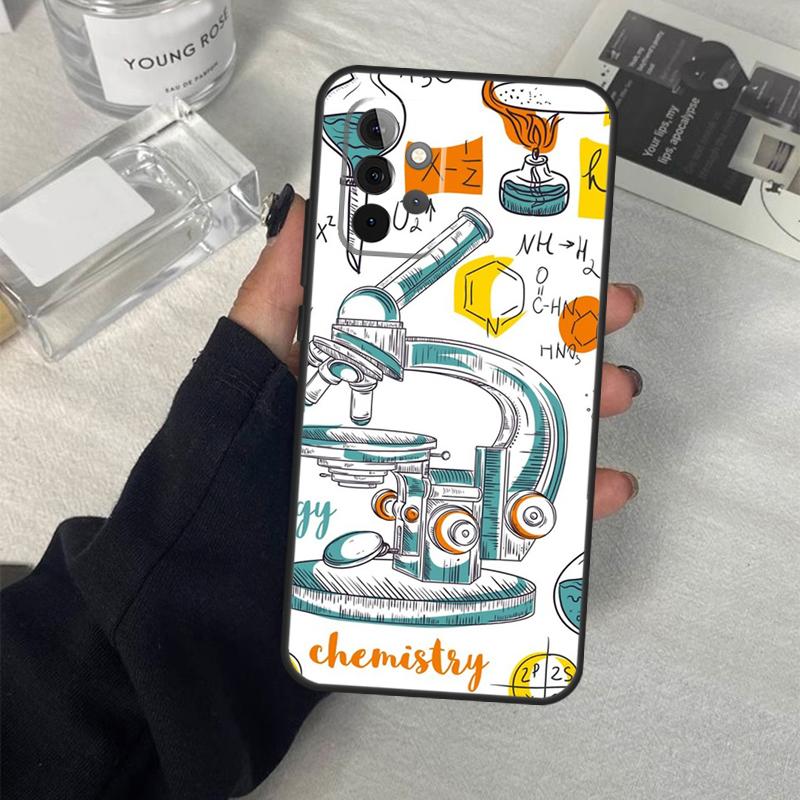 Vintage Chemistry Laboratory Case For Samsung Galaxy A06 A16 A26 A36 A56 A53 A32 A52 A33 A13 A55 A35 A15 A14 A34 A54 A17