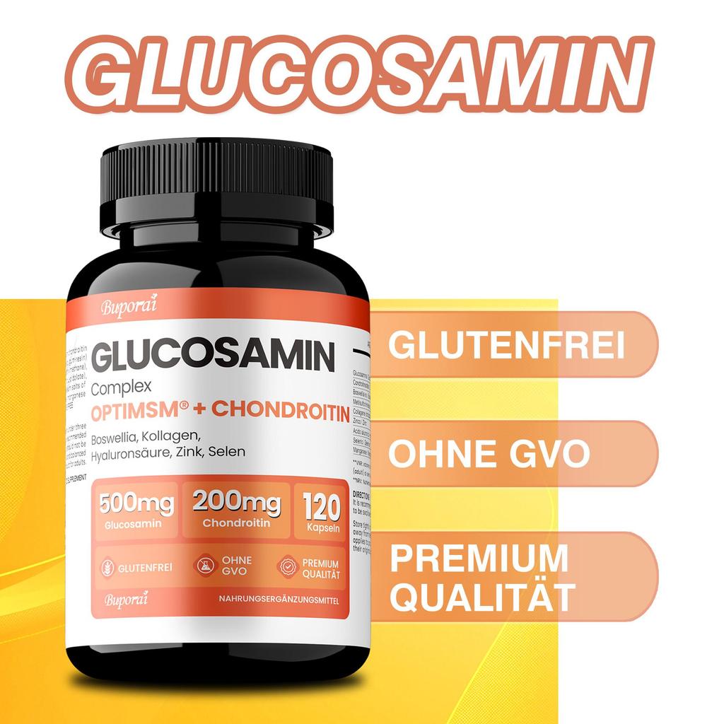 Glucosamine Chondroitin Complex, Containing Hyaluronic Acid Extract, Supports Joint Health, Suitable for Adults.