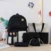 School bag female high school campus backpack large capacity canvas college student backpack female
