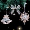 Crystal Ice Snowflake Acrylic Ornament for Christmas Tree Decoration