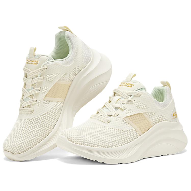 Skechers Bobs Sport Casual Shoes Comfortable Durable Breathable Low-Top Lifestyle Sneakers Women Sneakers Beige 117522-NAT