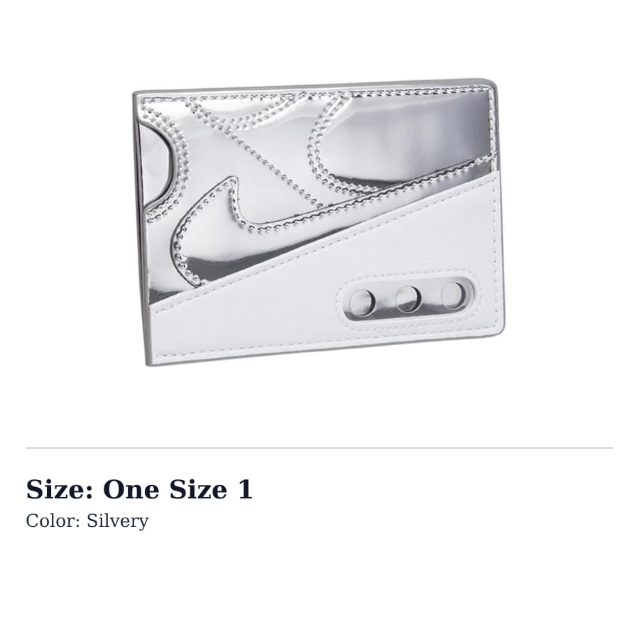 Nike Leather Card Holder Regular Unisex Silver HQ6914-013
