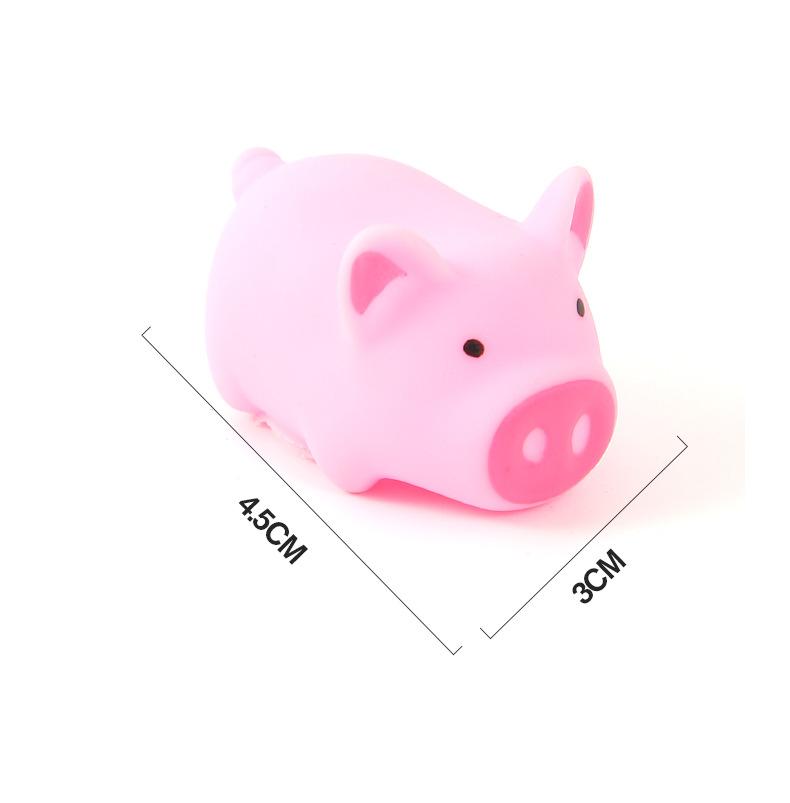 Cartoon Pig Pet Stress-Relieving Squeeze Toy Bouncing Animal Toy for Anxiety Relief Fun Gift for Boys Girls Kids Adults