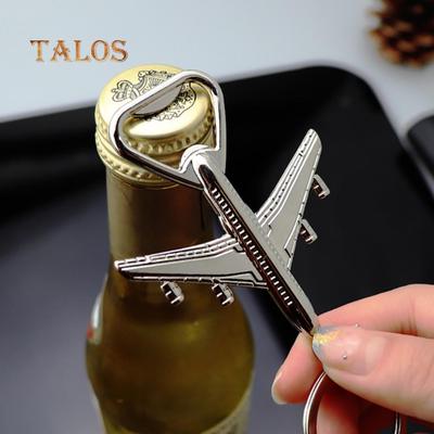 Metal Model Aircraft Airplane Pendant Car Key Ring Holder Keychain Bottle Opener Car's Accessory