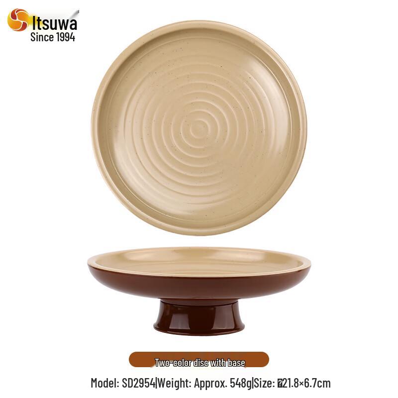 

Wuhe Retro Melamine Round Serving Plate