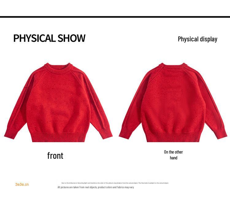 Boys' Non-Pilling Warm Knit Sweater, Korean Style, Long-Sleeved, Autumn/Winter 2025