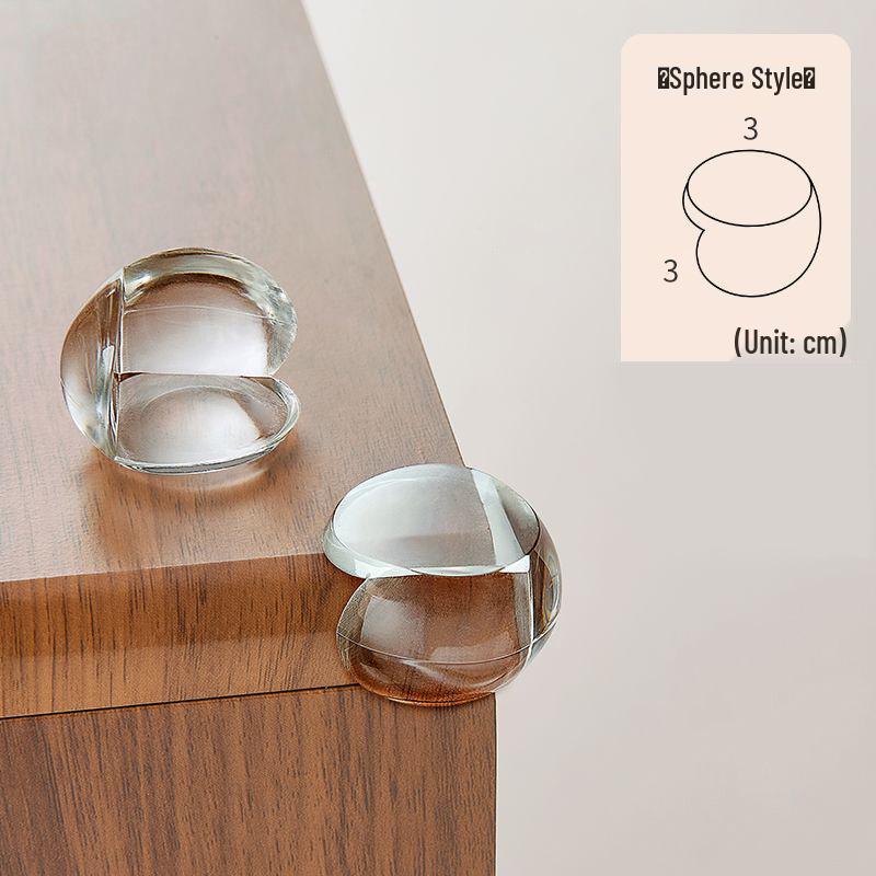 Assorted Transparent Silicone Corner Protectors: Soft Bumpers for Tables, Walls, Corners, Edges, and Windows