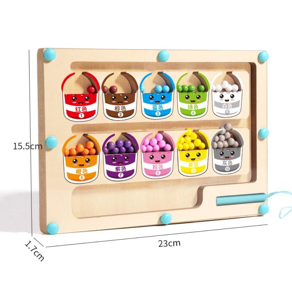 Montessori Kid’s Concentration Training Toys Magnetic Color Sorting Games Intelligence Development