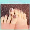 Simple Style J-177 Jelly Powder Colorful Rhinestone Toe Nail Stickers 24 Pieces Box