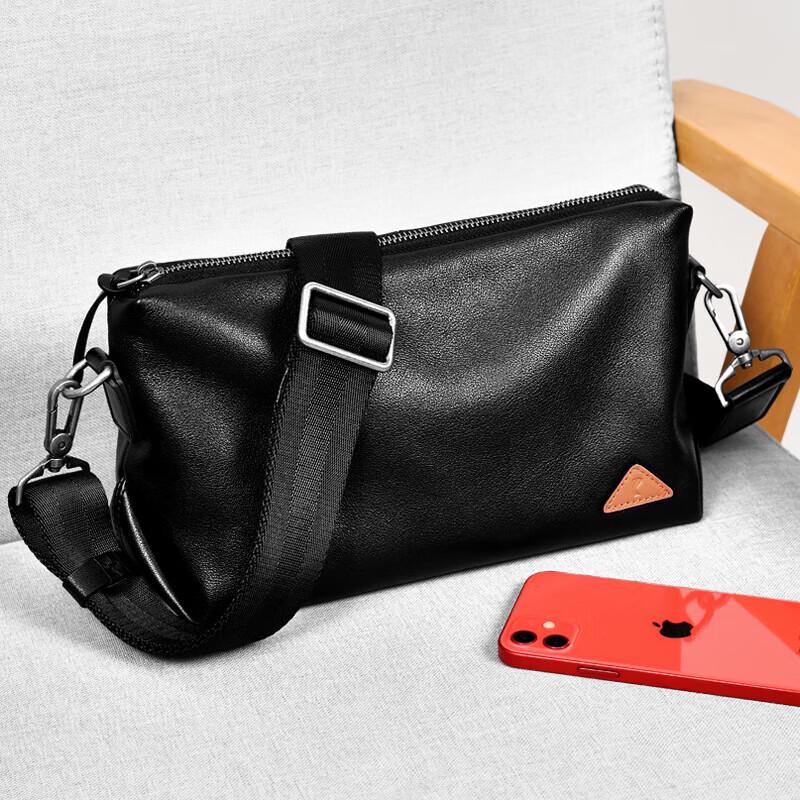 

Мужская сумка через плечо из натуральной кожи Paibaojue Medium