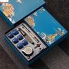 Guochao Style Portable Travel Tea Set with Incense Burner