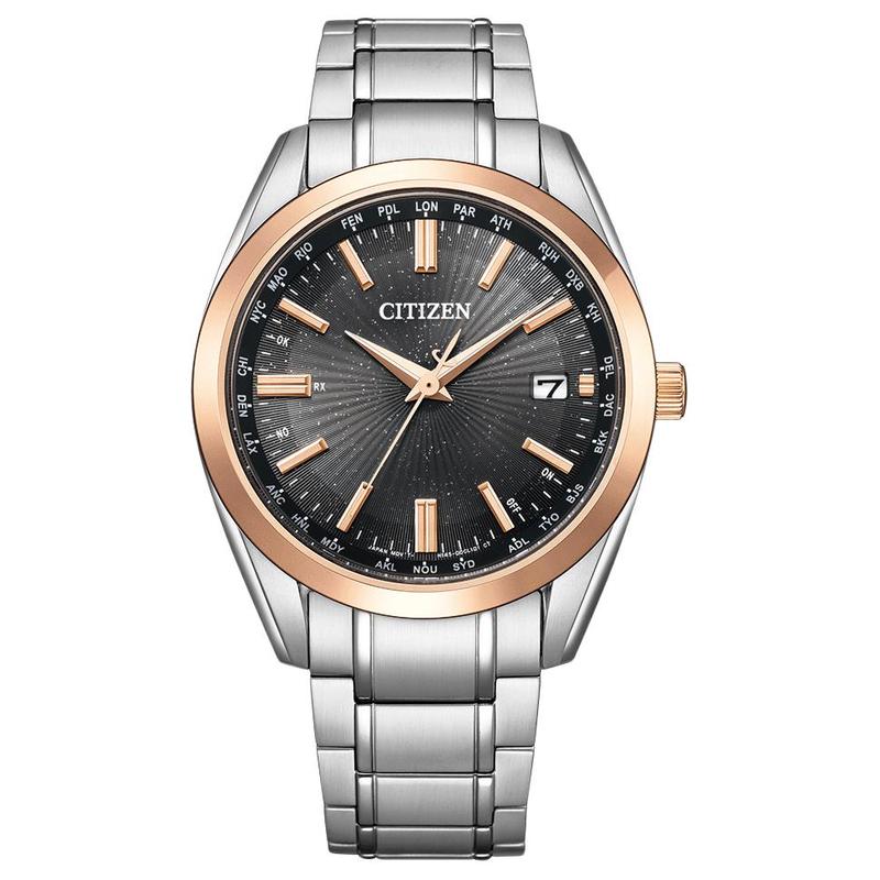 

CITIZEN COLLECTION series 100 meters waterproof perpetual calendar world time date display light Quartz super titanium strap 40mm men s wat CB0264-55E чорний