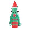 5.9FT Inflatable Father Xmas Ride On Dinosaur IP44 Water Proof Blow Up Xmas Yard Decoration for Home Outdoor Party US
