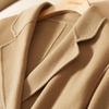 Women's Elegant Double-faced 100% Wool Mid-Length Coat
