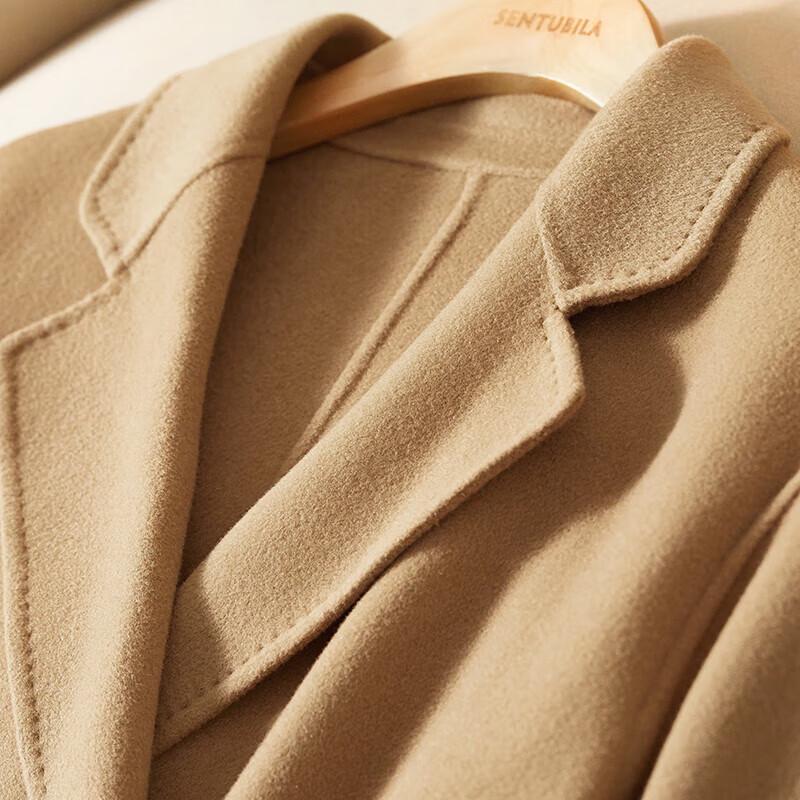 Women's Elegant Double-faced 100% Wool Mid-Length Coat