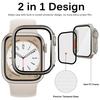 Cambia con Custodia per Orologio PC Integrata in Vetro Temperato Ultra 49mm per Apple Watch Serie 6/5/4/SE 44mm, Copertura Anti-Caduta Completamente Avvolgente, Solo Custodia