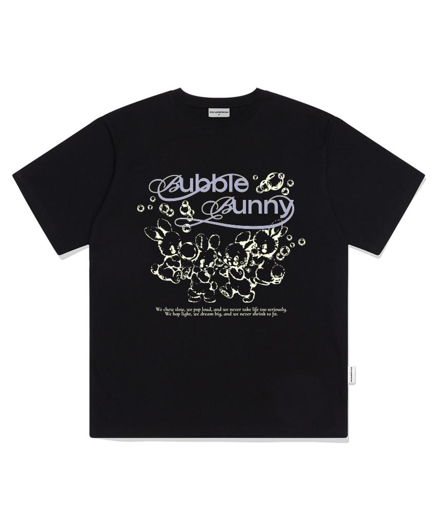 ESCAPEFROM Bubble Bunny Print Oversized Short Sleeve T-Shirt Brown