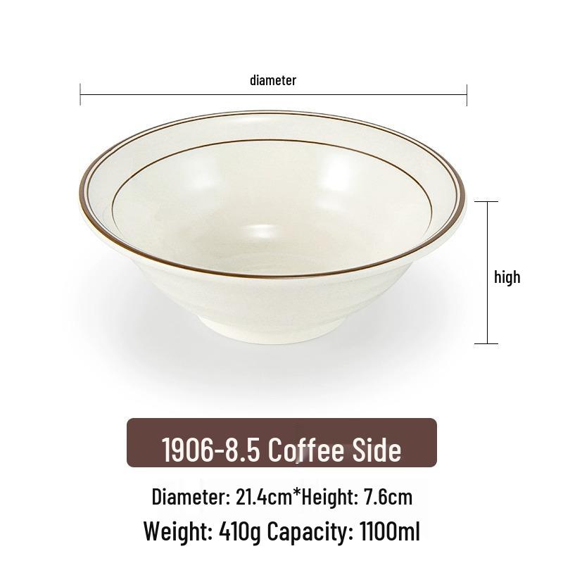 Pink Melamine Ramen Bowl - Creative Conical Hat Design, Imitation Porcelain, Large for Beef Noodle Soup and Mala Tang.