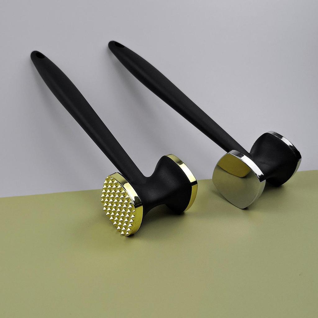 In-Stock Double-Sided Meat Tenderizer Hammer with Electroplated Head and Nylon Handle