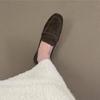 Bailamos  Brand Women Flat Shoes Round Toe Shallow Slip On Ladies Casual Ballet Shoes Soft Leather Eelgant Balle Shoes