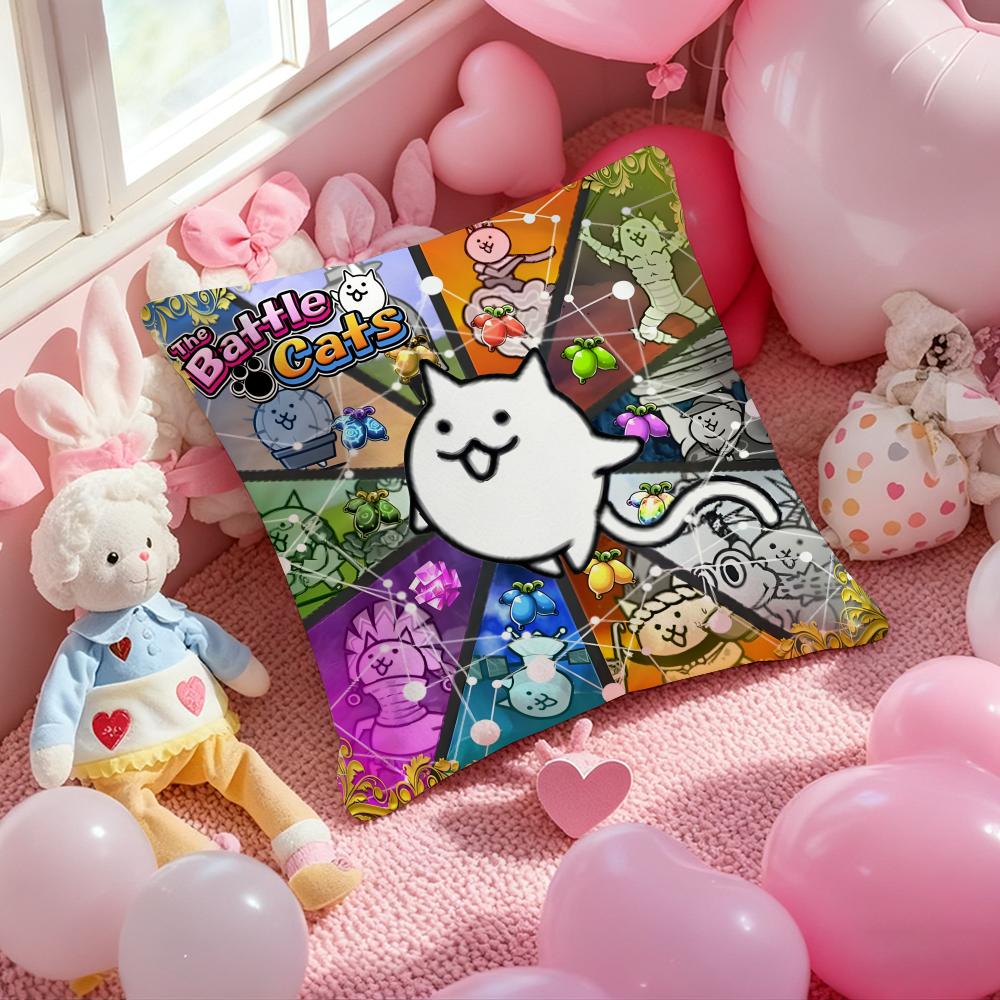 The Battle Cats Game Cushion Cover Pattern Printed Pillowcase for Living Room Sofa Cushion Cover & Bedroom Decor