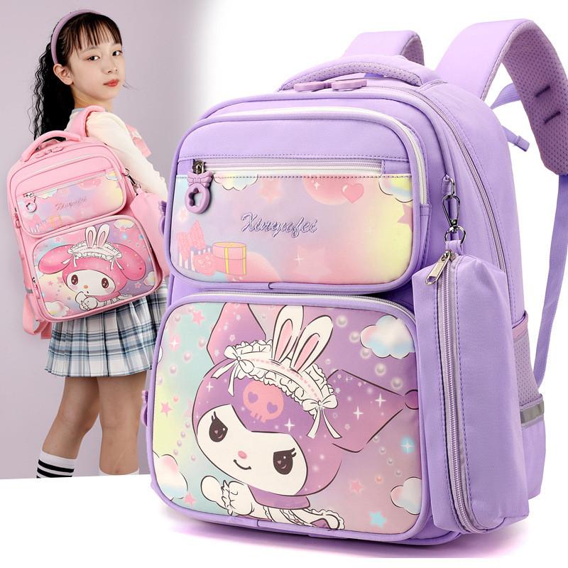 Adorable Cartoon School Backpack For Kids With Cinnamon Dog Melody Kuromi Design
